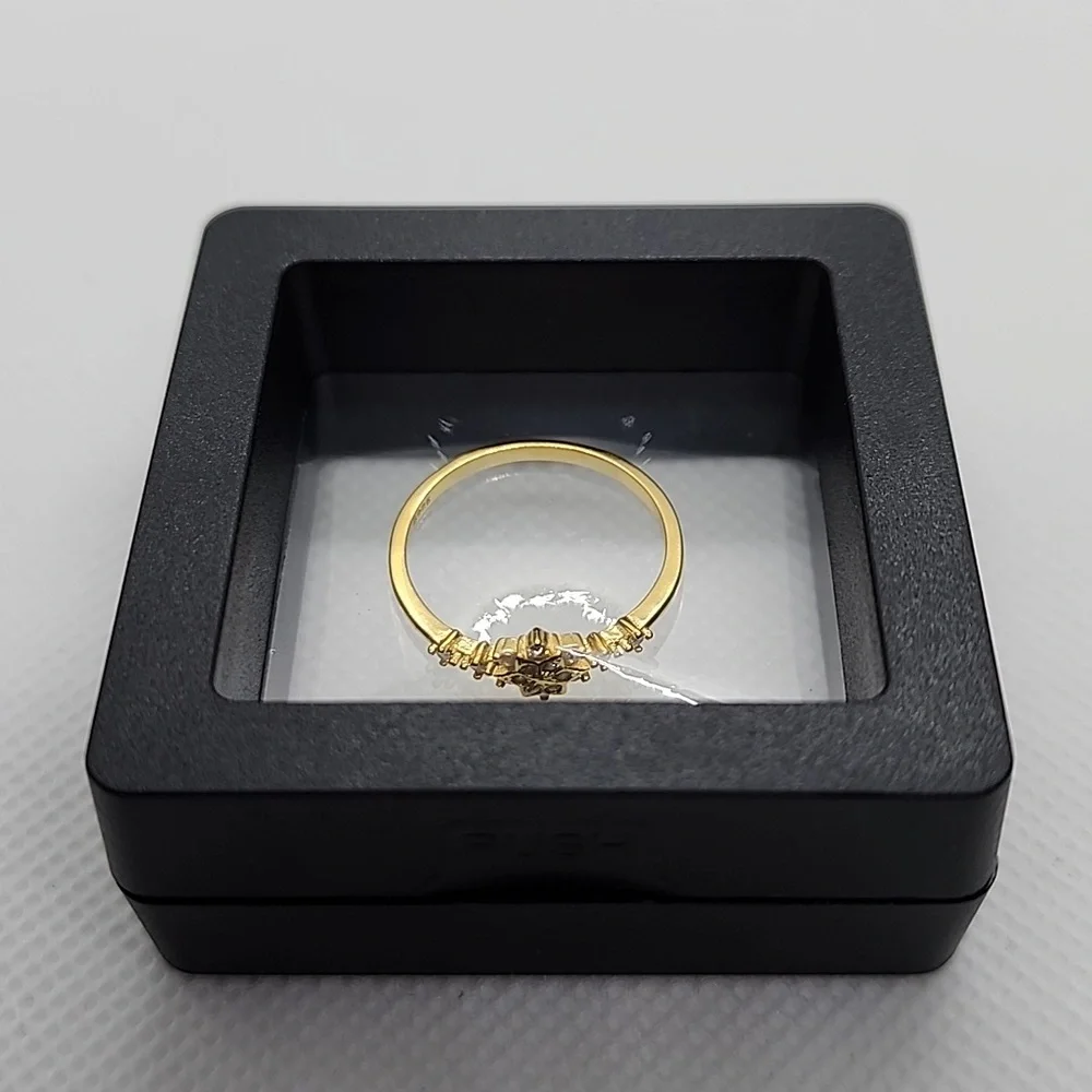 18K Yellow Gold Plated 925 Sterling Silver Ring - Picture 6 of 12